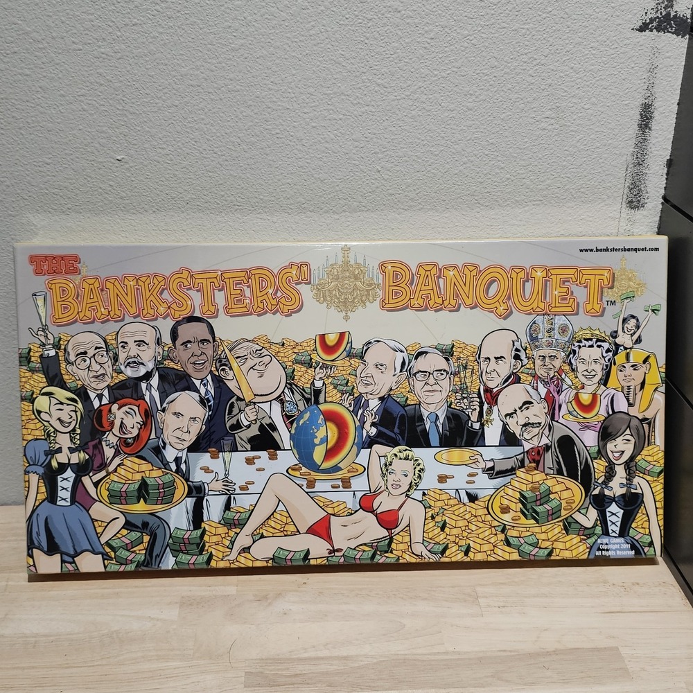 NEW Banksters Banquet Board Game President, Marilyn Monroe, Obama, World Leaders